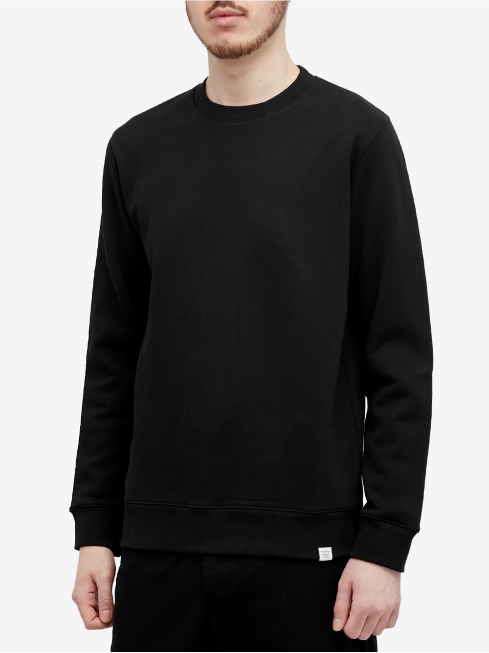 NORSE PROJECTS VAGN CLASSIC CREWNECK ORGANIC COTTON SWEATSHIRT BLACK